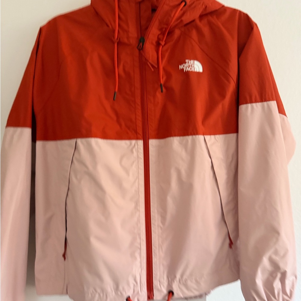The North Face Women's Red & Coral Hooded Windbreaker